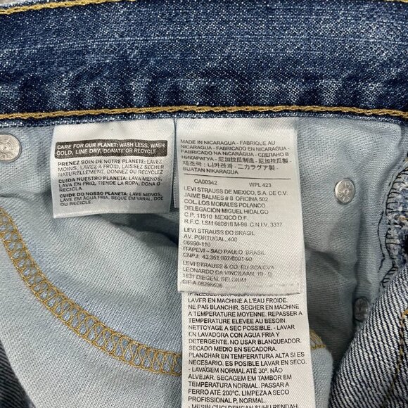 Levi's 505 Shorts Men 42 Blue Medium Wash Regular Fit Denim - Picture 7 of 14